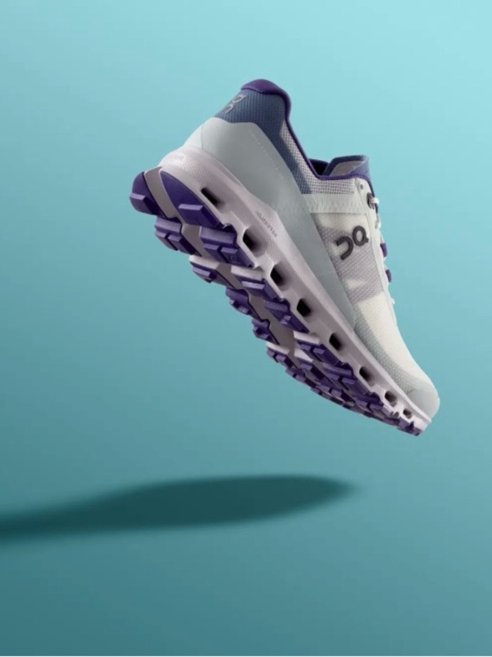 On Running Women's Sneakers Cloudvista in Purple and Frost White